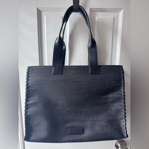 BCBG Maxazria Black Structured Tote Bag